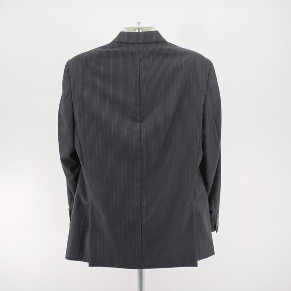 Calvin Klein Wool Gray Striped 2 Piece Suit 40L Flat Front 34 / 34 Mid Rise 2 Bu - Picture 10 of 15